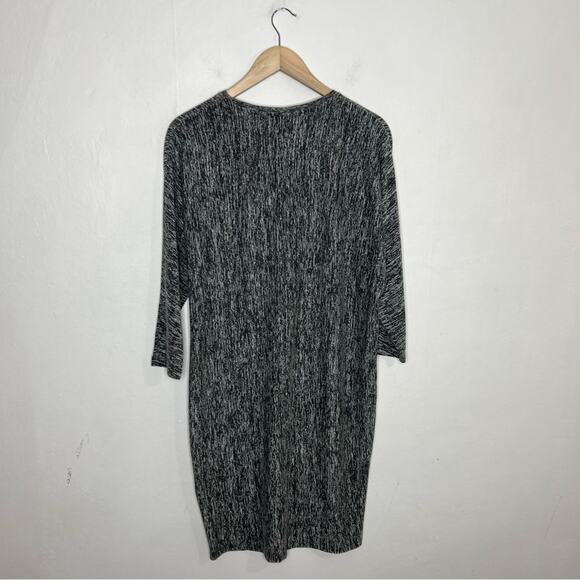 COS Gray Casual Melange Knit Jersey Minimalist Dress Size Small - Picture 2 of 11